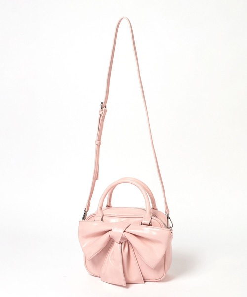 Heather(ヘザー)の「リボンボストンBAG 858448(ボストンバッグ・レディース・ブルー/ホワイト系その他/ピンク・ONE SIZE)」の4枚目の写真