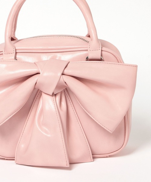 Heather(ヘザー)の「リボンボストンBAG 858448(ボストンバッグ・レディース・ブルー/ホワイト系その他/ピンク・ONE SIZE)」の9枚目の写真