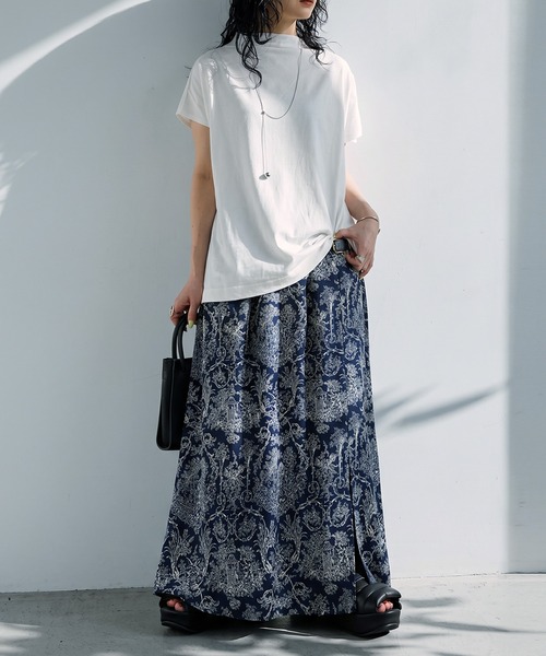 antiqua(アンティカ)の「トワルドジュイ柄 ロングスカート(スカート・レディース・アイボリー/ブラック/ネイビー・TL/REGULAR)」の19枚目の写真
