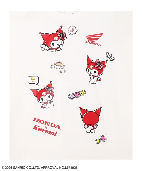 sanrio(サンリオ)の「【HONDA×Sanrio】クロミコラボ オーバーサイズ Tシャツ(Tシャツ/カットソー・レディース・ピンク/ホワイト/チャコールグレー・M/L)」の8枚目の写真