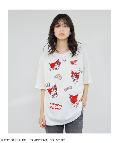 sanrio(サンリオ)の「【HONDA×Sanrio】クロミコラボ オーバーサイズ Tシャツ(Tシャツ/カットソー・レディース・ピンク/ホワイト/チャコールグレー・M/L)」の10枚目の写真