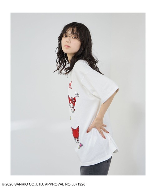 sanrio(サンリオ)の「【HONDA×Sanrio】クロミコラボ オーバーサイズ Tシャツ(Tシャツ/カットソー・レディース・ピンク/ホワイト/チャコールグレー・M/L)」の11枚目の写真