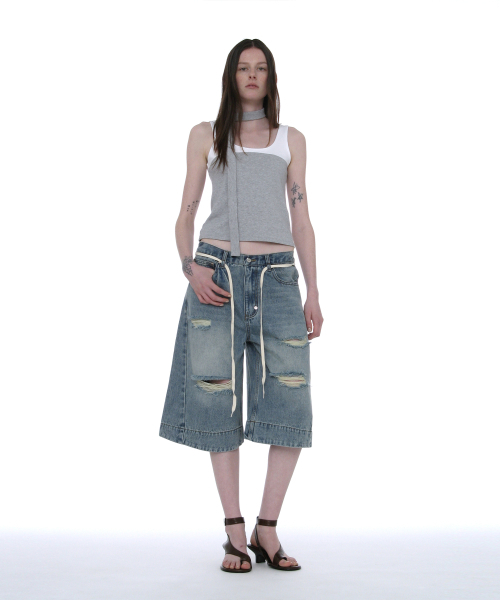PARTIMENTO WOMEN(パルティメントウィメン)の「ディタッチャブルタイネックスリーブレストップ_メランジ(Tシャツ/カットソー・レディース・その他・SMALL/MEDIUM)」の2枚目の写真