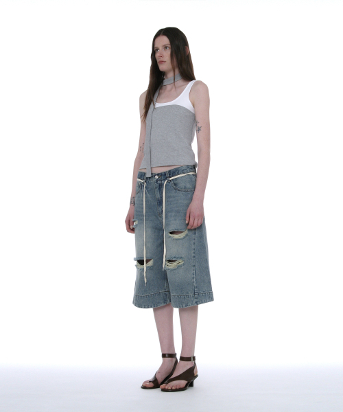 PARTIMENTO WOMEN(パルティメントウィメン)の「ディタッチャブルタイネックスリーブレストップ_メランジ(Tシャツ/カットソー・レディース・その他・SMALL/MEDIUM)」の3枚目の写真