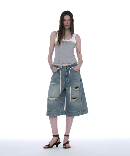 PARTIMENTO WOMEN(パルティメントウィメン)の「ディタッチャブルタイネックスリーブレストップ_メランジ(Tシャツ/カットソー・レディース・その他・SMALL/MEDIUM)」の5枚目の写真