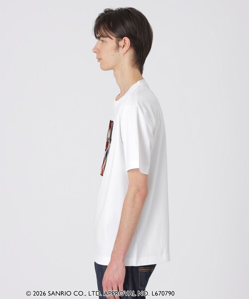 BLACK LABEL CRESTBRIDGE(ブラックレーベル・クレストブリッジ)の「【ハローキティコラボ】クレストブリッジチェックシルエットキティTシャツ(Tシャツ/カットソー・メンズ・オフホワイト/ブラック・S/M/L/XL)」の10枚目の写真