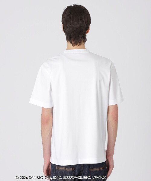 BLACK LABEL CRESTBRIDGE(ブラックレーベル・クレストブリッジ)の「【ハローキティコラボ】クレストブリッジチェックシルエットキティTシャツ(Tシャツ/カットソー・メンズ・オフホワイト/ブラック・S/M/L/XL)」の11枚目の写真