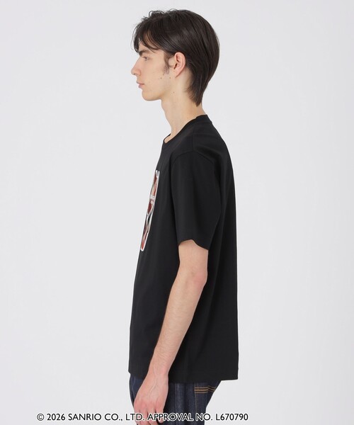 BLACK LABEL CRESTBRIDGE(ブラックレーベル・クレストブリッジ)の「【ハローキティコラボ】クレストブリッジチェックシルエットキティTシャツ(Tシャツ/カットソー・メンズ・オフホワイト/ブラック・S/M/L/XL)」の5枚目の写真