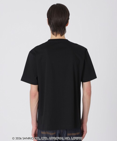 BLACK LABEL CRESTBRIDGE(ブラックレーベル・クレストブリッジ)の「【ハローキティコラボ】クレストブリッジチェックシルエットキティTシャツ(Tシャツ/カットソー・メンズ・オフホワイト/ブラック・S/M/L/XL)」の6枚目の写真
