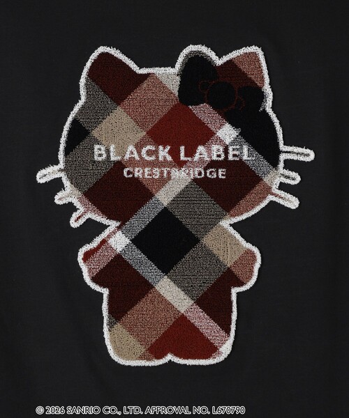 BLACK LABEL CRESTBRIDGE(ブラックレーベル・クレストブリッジ)の「【ハローキティコラボ】クレストブリッジチェックシルエットキティTシャツ(Tシャツ/カットソー・メンズ・オフホワイト/ブラック・S/M/L/XL)」の7枚目の写真