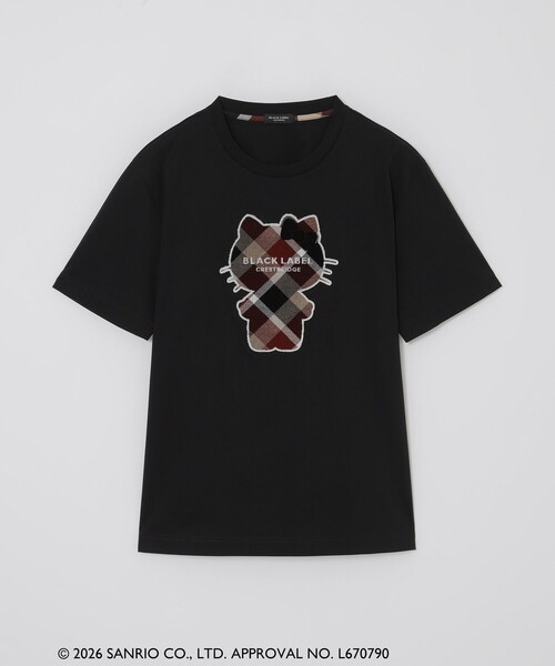 BLACK LABEL CRESTBRIDGE(ブラックレーベル・クレストブリッジ)の「【ハローキティコラボ】クレストブリッジチェックシルエットキティTシャツ(Tシャツ/カットソー・メンズ・オフホワイト/ブラック・S/M/L/XL)」の8枚目の写真