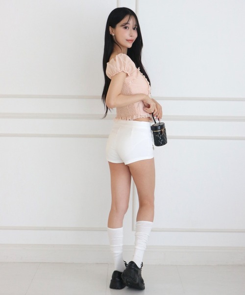 ALLuRing ChaRm(アリュリングチャーム)の「Doll Lace-up Puff Blouse / ドールレースアップパフブラウス(シャツ/ブラウス・レディース・ホワイト/ベビーピンク/ライトベージュ・FREE)」の21枚目の写真