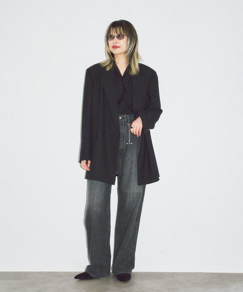 Lee(リー)の「LEE 別注 PAINTER PANTS:デニムパンツ(デニムパンツ・レディース・ブルー/ブラック・SMALL/MEDIUM)」の7枚目の写真