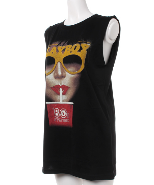 HYSTERIC GLAMOUR（ヒステリックグラマー）の「80’S HYS pt ノースリーブ（キャミソール・レディース・ブラック・FREE）」の2枚目の写真