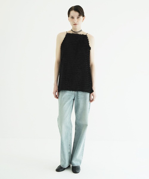 CLANE（クラネ）の「W FACE FEATHER CAMI TOPS（その他トップス・レディース・アイボリー/ブラック・2/1）」の13枚目の写真