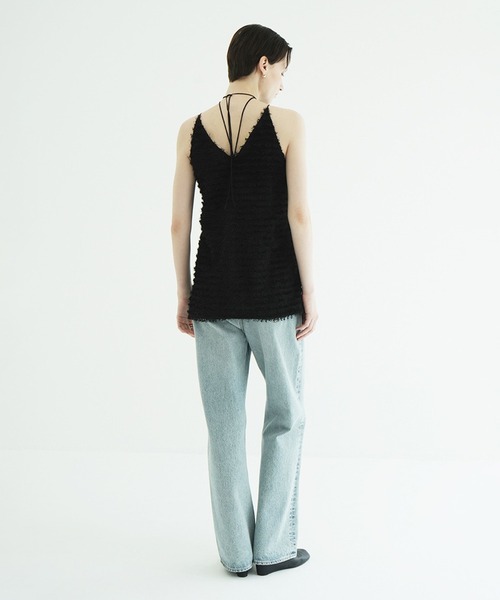 CLANE（クラネ）の「W FACE FEATHER CAMI TOPS（その他トップス・レディース・アイボリー/ブラック・2/1）」の15枚目の写真