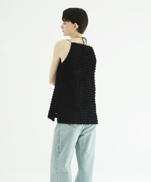 CLANE（クラネ）の「W FACE FEATHER CAMI TOPS（その他トップス・レディース・アイボリー/ブラック・2/1）」の17枚目の写真