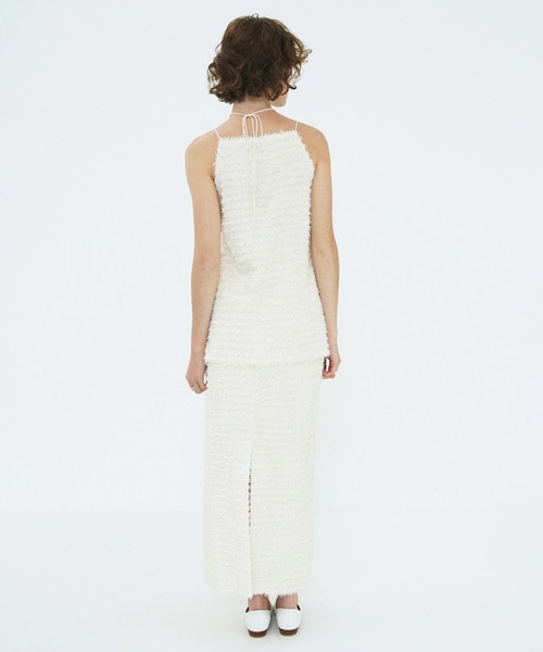 CLANE（クラネ）の「W FACE FEATHER CAMI TOPS（その他トップス・レディース・アイボリー/ブラック・2/1）」の21枚目の写真