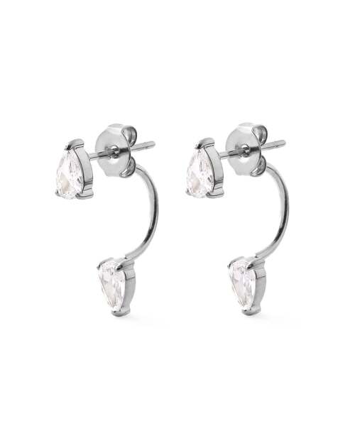 ANEMONE(アネモネ)の「【ステンレス】ドロップビジューバックキャッチピアス(ピアス(両耳用)・レディース・ゴールド/シルバー・FREE)」の2枚目の写真