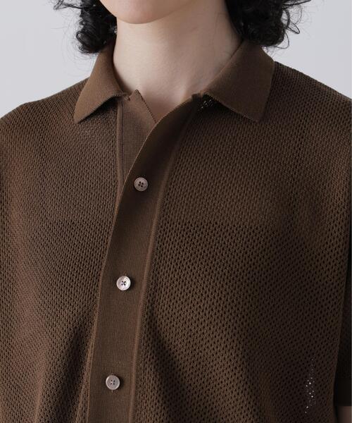 YLEVE(イレーヴ)の「YLEVE / ICE COTTON OPEN COLLAR KNIT(カーディガン/ボレロ・レディース・カーキ/グレー・1)」の9枚目の写真