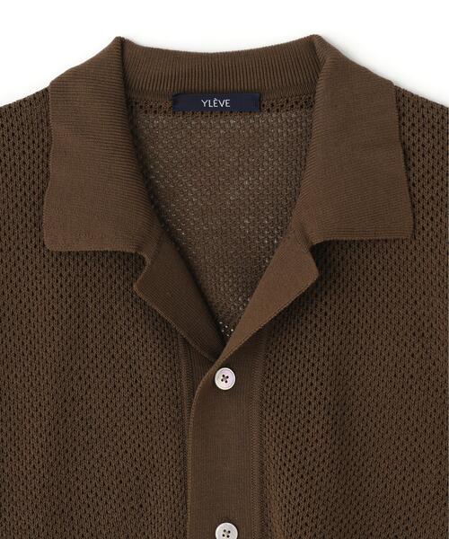 YLEVE(イレーヴ)の「YLEVE / ICE COTTON OPEN COLLAR KNIT(カーディガン/ボレロ・レディース・カーキ/グレー・1)」の12枚目の写真