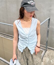 w closet | なみなみドットレイヤードタンク　夏服(Tシャツ/カットソー)