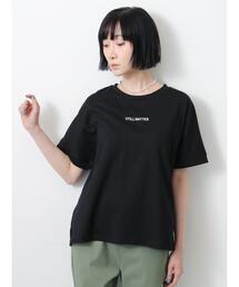 Samansa Mos2 | ◇【接触冷感/UVカット】アソート刺繍Tシャツ(ニット/セーター)