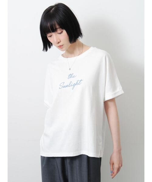 Samansa Mos2(サマンサ モスモス)の「◇【接触冷感/UVカット】アソート刺繍Tシャツ(ニット/セーター・レディース・ブラック/ピンク・F)」の5枚目の写真