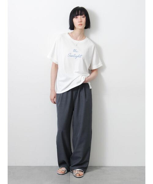 Samansa Mos2(サマンサ モスモス)の「◇【接触冷感/UVカット】アソート刺繍Tシャツ(ニット/セーター・レディース・ブラック/ピンク・F)」の9枚目の写真