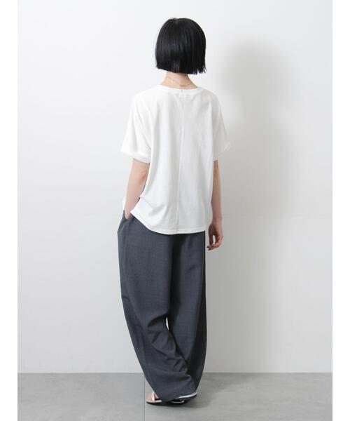 Samansa Mos2(サマンサ モスモス)の「◇【接触冷感/UVカット】アソート刺繍Tシャツ(ニット/セーター・レディース・ブラック/ピンク・F)」の10枚目の写真