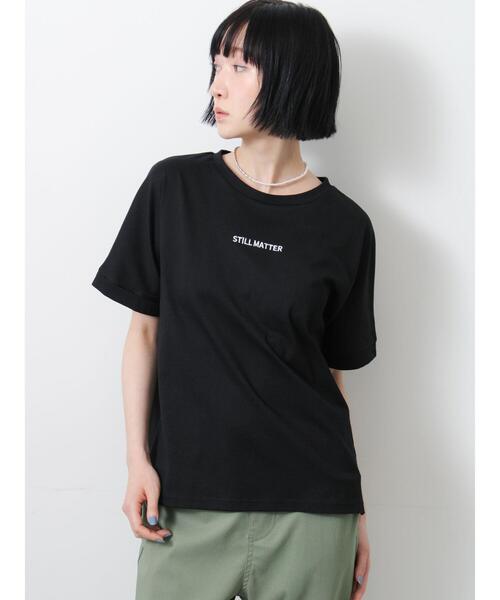Samansa Mos2(サマンサ モスモス)の「◇【接触冷感/UVカット】アソート刺繍Tシャツ(ニット/セーター・レディース・ブラック/ピンク・F)」の11枚目の写真
