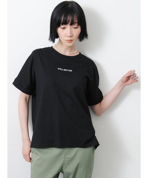 Samansa Mos2(サマンサ モスモス)の「◇【接触冷感/UVカット】アソート刺繍Tシャツ(ニット/セーター・レディース・ブラック/ピンク・F)」の13枚目の写真