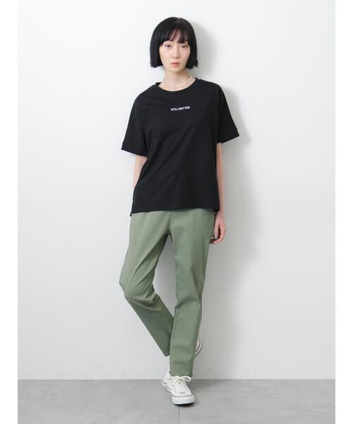 Samansa Mos2(サマンサ モスモス)の「◇【接触冷感/UVカット】アソート刺繍Tシャツ(ニット/セーター・レディース・ブラック/ピンク・F)」の14枚目の写真