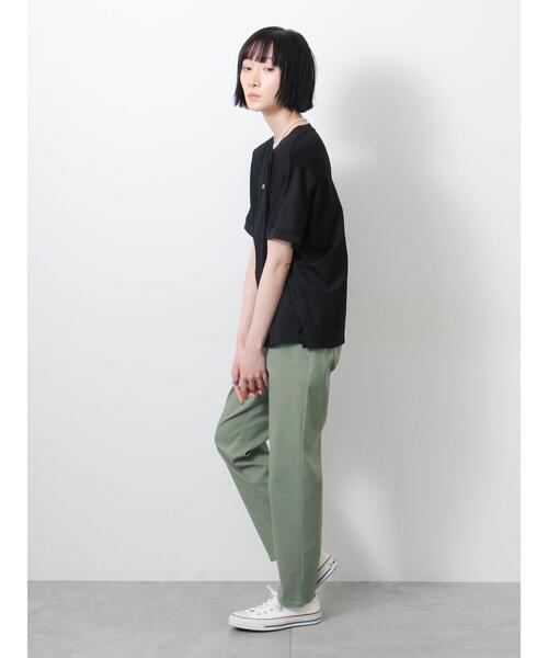 Samansa Mos2(サマンサ モスモス)の「◇【接触冷感/UVカット】アソート刺繍Tシャツ(ニット/セーター・レディース・ブラック/ピンク・F)」の15枚目の写真