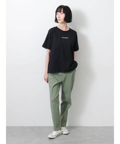 Samansa Mos2(サマンサ モスモス)の「◇【接触冷感/UVカット】アソート刺繍Tシャツ(ニット/セーター・レディース・ブラック/ピンク・F)」の17枚目の写真
