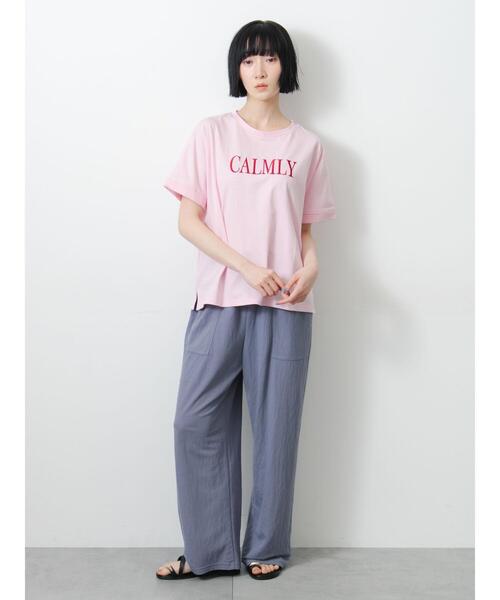 Samansa Mos2(サマンサ モスモス)の「◇【接触冷感/UVカット】アソート刺繍Tシャツ(ニット/セーター・レディース・ブラック/ピンク・F)」の22枚目の写真