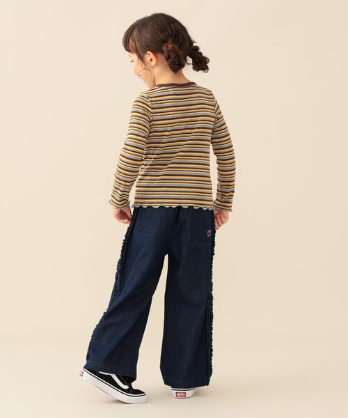 BEAMS mini(ビームスミニ)の「メローリブ Tシャツ 2026FW (90~130cm)プチプラ 人気 ボーダー 着回し ロンT 通園 通学(Tシャツ/カットソー・キッズ・サックスブルー/ピンク・90/120/110/100/130)」の6枚目の写真