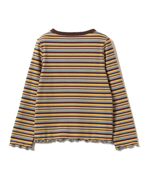 BEAMS mini(ビームスミニ)の「メローリブ Tシャツ 2026FW (90~130cm)プチプラ 人気 ボーダー 着回し ロンT 通園 通学(Tシャツ/カットソー・キッズ・サックスブルー/ピンク・90/120/110/100/130)」の11枚目の写真