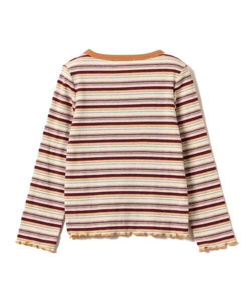 BEAMS mini(ビームスミニ)の「メローリブ Tシャツ 2026FW (90~130cm)プチプラ 人気 ボーダー 着回し ロンT 通園 通学(Tシャツ/カットソー・キッズ・サックスブルー/ピンク・90/120/110/100/130)」の14枚目の写真