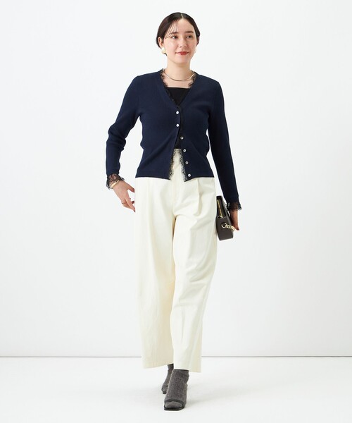 NOLLEY’S Sophi(ノーリーズソフィ)の「ウォッシャブルチノカーブパンツ(チノパンツ・レディース・オリーブ/キナリ・38/36/34)」の5枚目の写真