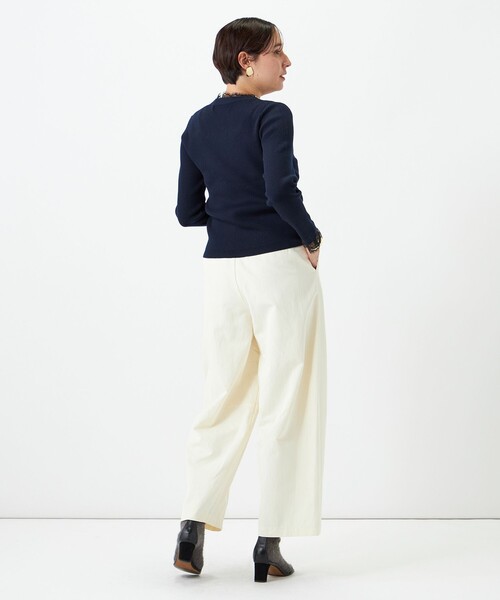 NOLLEY’S Sophi(ノーリーズソフィ)の「ウォッシャブルチノカーブパンツ(チノパンツ・レディース・オリーブ/キナリ・38/36/34)」の7枚目の写真