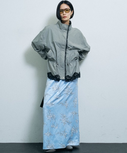 yae(ヤエ)の「Lace hem blouson / レースヘムブルゾン(ブルゾン・レディース・グレー/ベージュ/ブラック・FREE)」の22枚目の写真