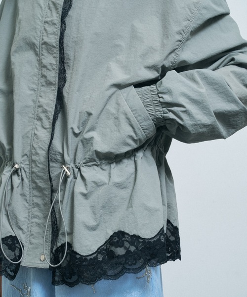 yae(ヤエ)の「Lace hem blouson / レースヘムブルゾン(ブルゾン・レディース・グレー/ベージュ/ブラック・FREE)」の16枚目の写真