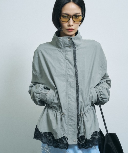 yae(ヤエ)の「Lace hem blouson / レースヘムブルゾン(ブルゾン・レディース・グレー/ベージュ/ブラック・FREE)」の21枚目の写真