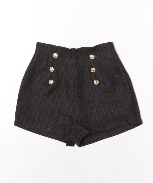 INGNI(イング)の「金ボタンツイードショートパンツ(その他パンツ・レディース・ホワイト系その他5/ブラック系その他7/ブラック系その他2・FREE)」の2枚目の写真