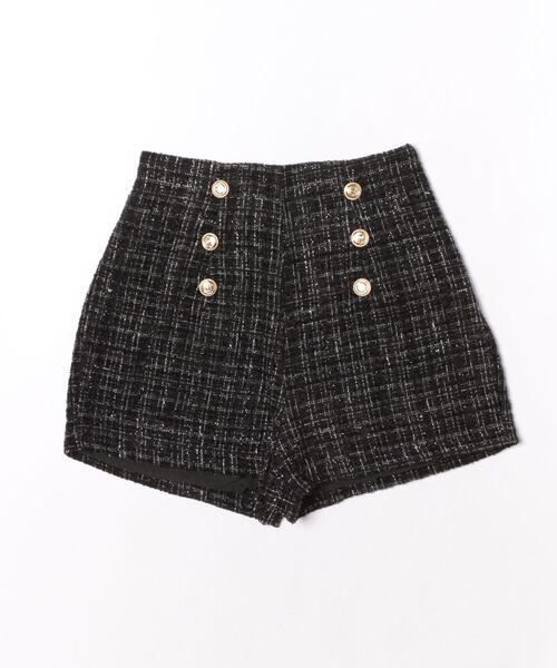 INGNI(イング)の「金ボタンツイードショートパンツ(その他パンツ・レディース・ホワイト系その他5/ブラック系その他7/ブラック系その他2・FREE)」の3枚目の写真