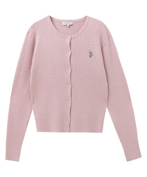 U.S. POLO ASSN.(ユーエスポロアッスン)の「U.S. POLO ASSN. ケーブルニットカーディガン(カーディガン/ボレロ・レディース・ベージュ系その他/ピンク系その他/ネイビー/オフホワイト/グレー系・LL/S/L/M)」の12枚目の写真