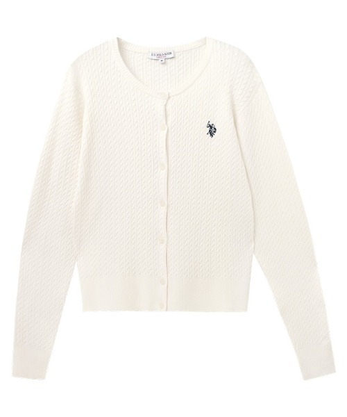 U.S. POLO ASSN.(ユーエスポロアッスン)の「U.S. POLO ASSN. ケーブルニットカーディガン(カーディガン/ボレロ・レディース・ベージュ系その他/ピンク系その他/ネイビー/オフホワイト/グレー系・LL/S/L/M)」の17枚目の写真