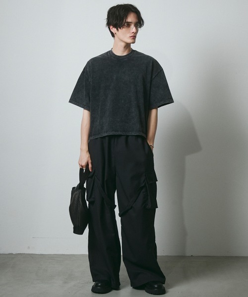 DAZE(デイズ)の「サイドベルト カーゴワイドスラックス(スラックス・メンズ・ブラック・FREE)」の22枚目の写真
