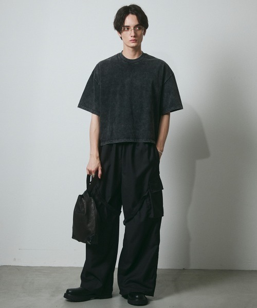 DAZE(デイズ)の「サイドベルト カーゴワイドスラックス(スラックス・メンズ・ブラック・FREE)」の15枚目の写真